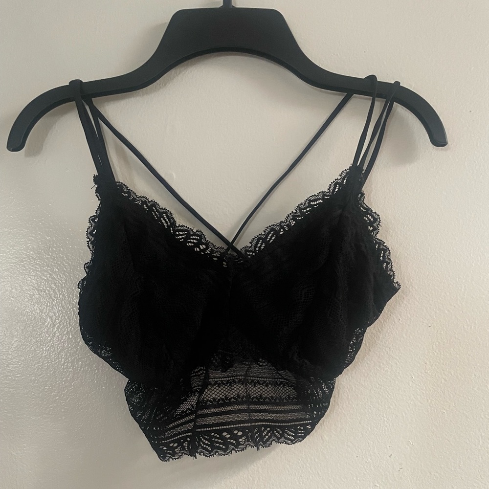 Black lace bralette